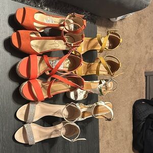 Stylish Women's Sandals - Orange, Yellow, Beige